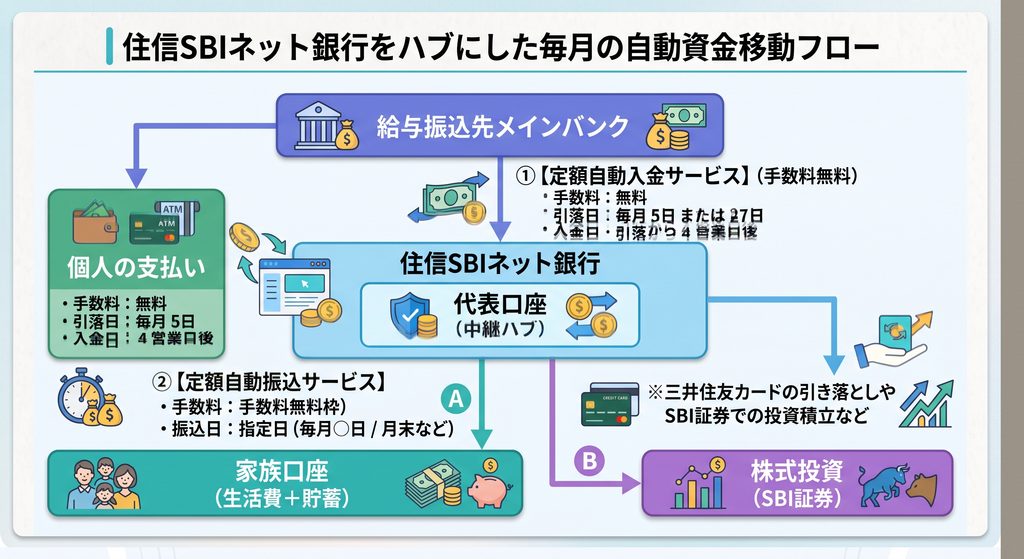 毎月の自動資金移動フロー